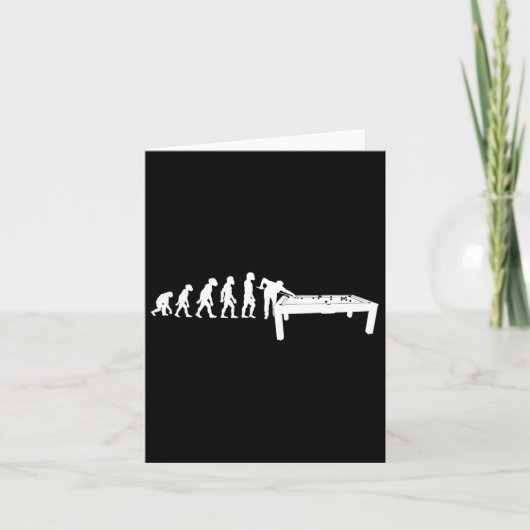 Carte Amusant Human Billiards Evolution 8 Ll Pool Cue St (Devant)