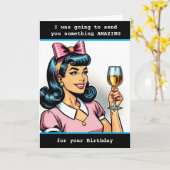 Carte Amusant Humour d'anniversaire sarcastique (Fleur jaune)