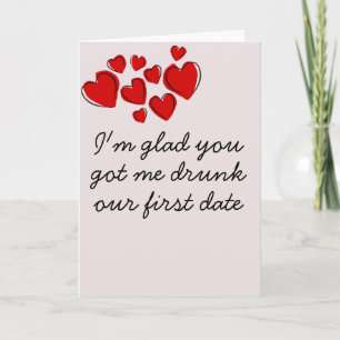 Carte Amusant Humour ivre Anniversaire de la Saint-Valen