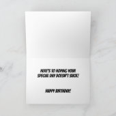 Carte Amusant Humour Joyeux anniversaire (Intérieur)