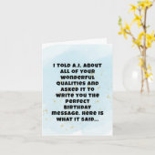 Carte Amusant Intelligence Artificielle Frère Anniversai (Fleur jaune)