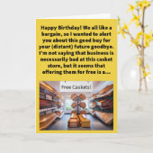 Carte Amusant jeu de mots mort don heureux anniversaire (Fleur jaune)