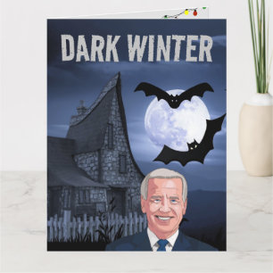 CARTE AMUSANT JOE BIDEN NOËL D'HIVER SOMBRES GRANDE CART