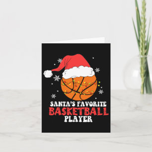Carte Amusant joueur de basket-ball de Noël Louveur de b
