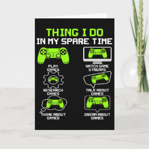 Carte Amusant Joueur Que Je Fais Dans Mon Temps De Recha