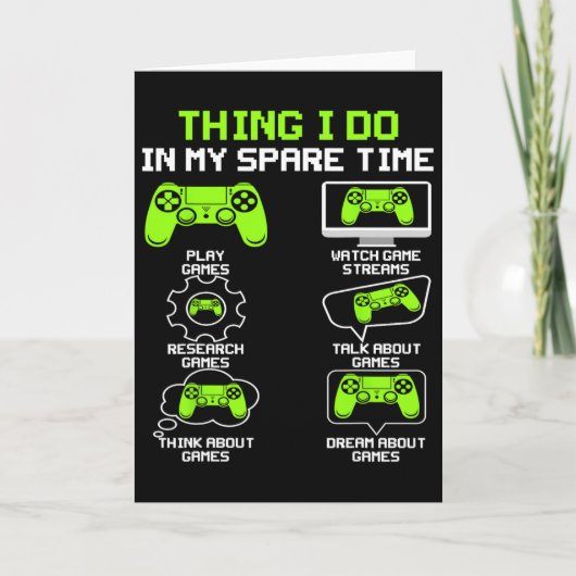 Carte Amusant Joueur Que Je Fais Dans Mon Temps De Recha (Devant)