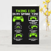 Carte Amusant Joueur Que Je Fais Dans Mon Temps De Recha (Fleur jaune)