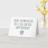 Carte Amusant Joyeux anniversaire (Fleur jaune)