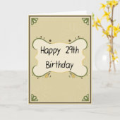 Carte Amusant Joyeux Anniversaire - 29ème ... Encore une (Fleur jaune)