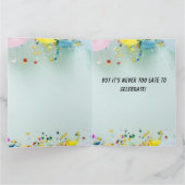 Carte Amusant Joyeux Anniversaire Belated (Intérieur)