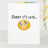 Carte Amusant Joyeux Anniversaire Belated (Fleur jaune)