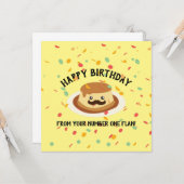 Carte Amusant Joyeux Anniversaire de votre numéro un Fla (Devant/Arrière en situation)