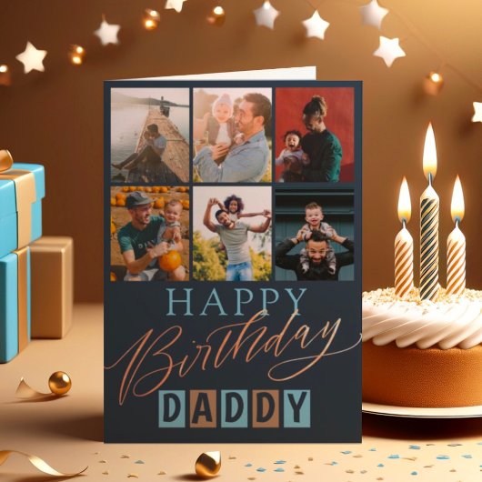 Carte Amusant Joyeux Anniversaire Papa 6 Photo Collage