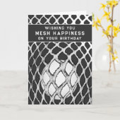 Carte Amusant Lacrosse Anniversaire (Fleur jaune)