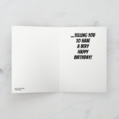 Carte Amusant, laissez Kamala terminer l'anniversaire (Intérieur)