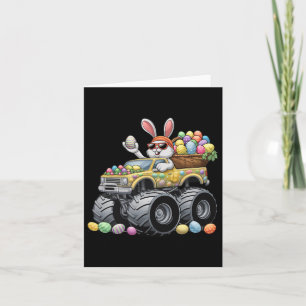 Carte Amusant lapin lapin Monster Truck Eggs Enfants Pâq