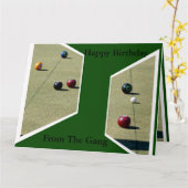 Carte Amusant Les Dimensions Des Bowls De Pelouse, Grand (Fleur jaune)