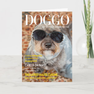 Carte Amusant Magazine Chien Style Anniversaire