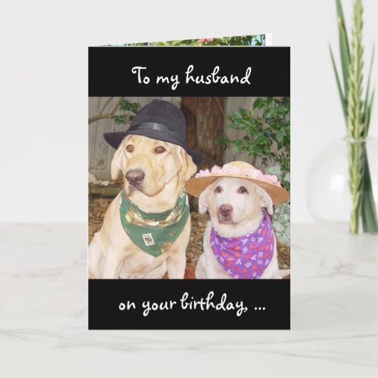 Carte Amusant Mari Anniversaire (Devant)