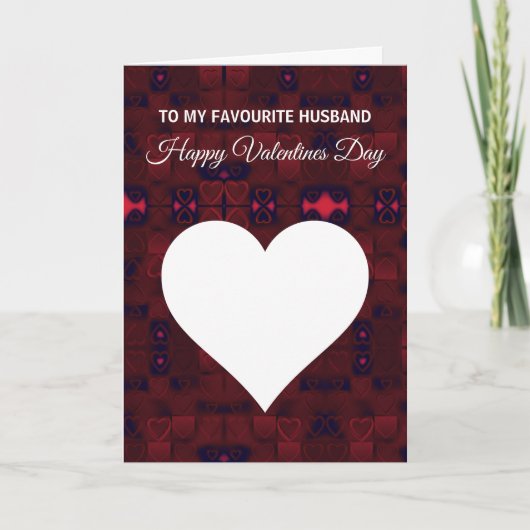 Carte Amusant mari Valentine's Day Heart (Devant)