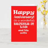 Carte Amusant mariage anniversaire frère en droit (Fleur jaune)