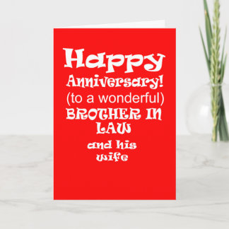 Carte Amusant mariage anniversaire frère en droit