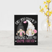 Carte Amusant Mariage Groom Bride Gnome Pun Hanging Avec (Fleur jaune)