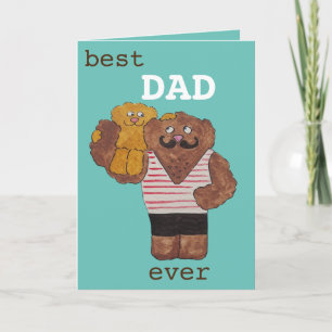Carte Amusant Meilleur Papa Jamais Cirque Strongman Dadd