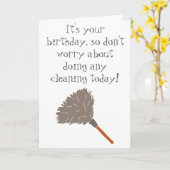 Carte Amusant Messy People Anniversaire (Fleur jaune)