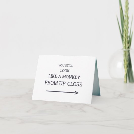 Carte Amusant Mignonne Vous Singe Business Suite 21e Ann (Devant)