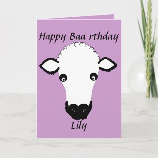 Carte Amusant mouton Anniversaire, baa jeudi, ajouter le (Devant)