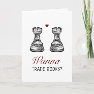 Carte Amusant Naughty Chess Queen's Gambit Valentine's D