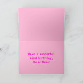 Carte Amusant, Nerdy, Geeky, Rose, 8 bits Style 62e anni (Intérieur)