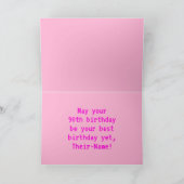 Carte Amusant, Nerdy, Geeky, Rose, 8 bits Style 90e anni (Intérieur)