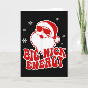 Carte Amusant Noël Grande Énergie Nick Santa Mauvais Adu