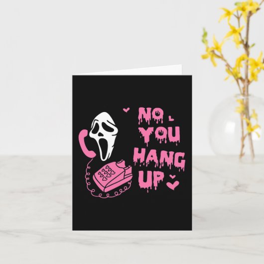 Carte Amusant Non Vous Raccrochez D'abord Fantôme Appela (Fleur jaune)