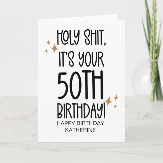 Carte Amusant Obtenir Plus De 50E Anniversaire Pour Ami (Devant)