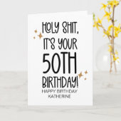Carte Amusant Obtenir Plus De 50E Anniversaire Pour Ami (Fleur jaune)