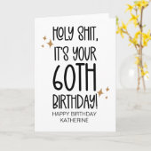 Carte Amusant Obtenir Plus De 60E Anniversaire Pour Ami (Fleur jaune)