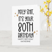 Carte Amusant Obtenir Plus De 80E Anniversaire Pour Ami (Fleur jaune)