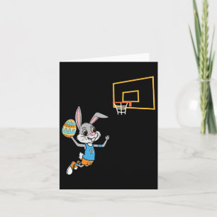 Carte Amusant Oeuf de Pâques Bunny Dunk Bysketbyll Jeu P