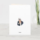 Carte Amusant Oncle Sam Patriotic Anniversaire (Dos)