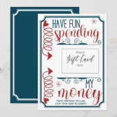 Carte Amusant Ont Amusé Dépenser Mon Argent Titulaire De (Devant / Derrière)