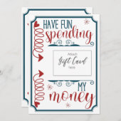 Carte Amusant Ont Amusé Dépenser Mon Argent Titulaire De (Devant / Derrière)