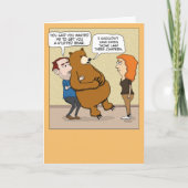 Carte Amusant ours farci Surprise Anniversaire (Devant)