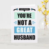 Carte Amusant pas un grand message de mari Anniversaire (Fleur jaune)