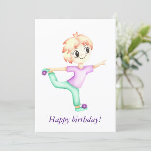 Carte Amusant petit gingembre garçon sportif