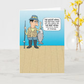 Carte Amusant poisson insultant anniversaire (Fleur jaune)