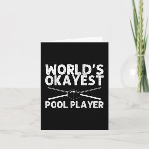 Carte Amusant Pool Art Pour Hommes Femmes Billard Lover