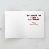 Carte Amusant "Populaire" Vintage Mariage Anniversaire (Intérieur)